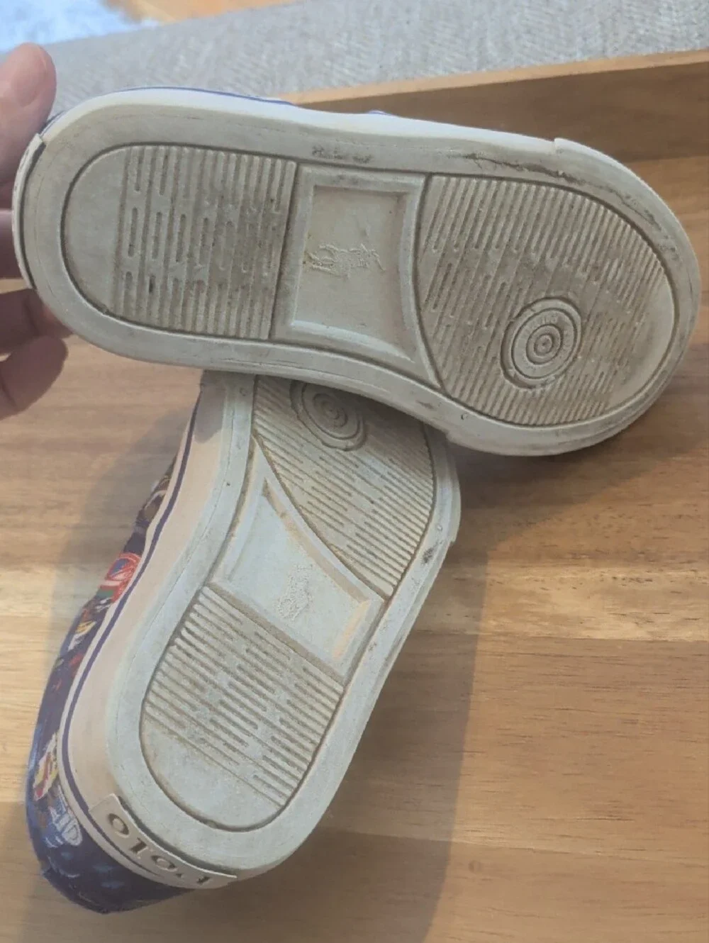 Ralph Lauren Blue Canvas Kids Sneakers with Underwater Print